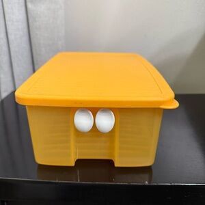 Tupperware FrigeSmart Fruit & Veggie Crisper Container size 8x5x3 Orange